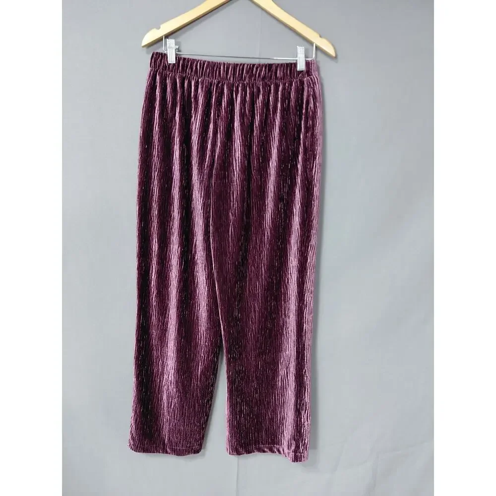 Coldwater Creek Purple Stretch Pants Women Petite Size PS